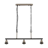 Dreifa E27 Curved Pendant Light 81.2cm Drop - Satin Nickel