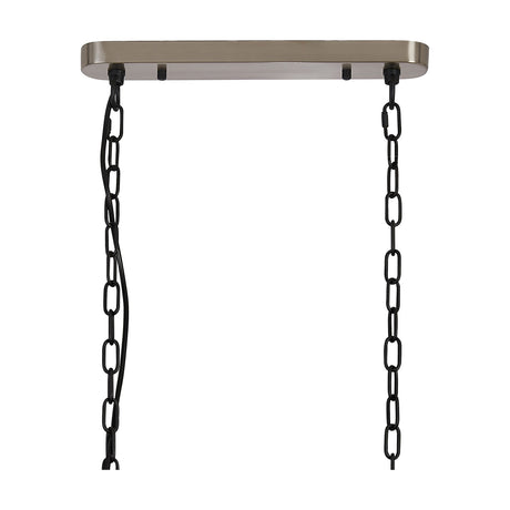Dreifa E27 Curved Pendant Light 81.2cm Drop - Satin Nickel