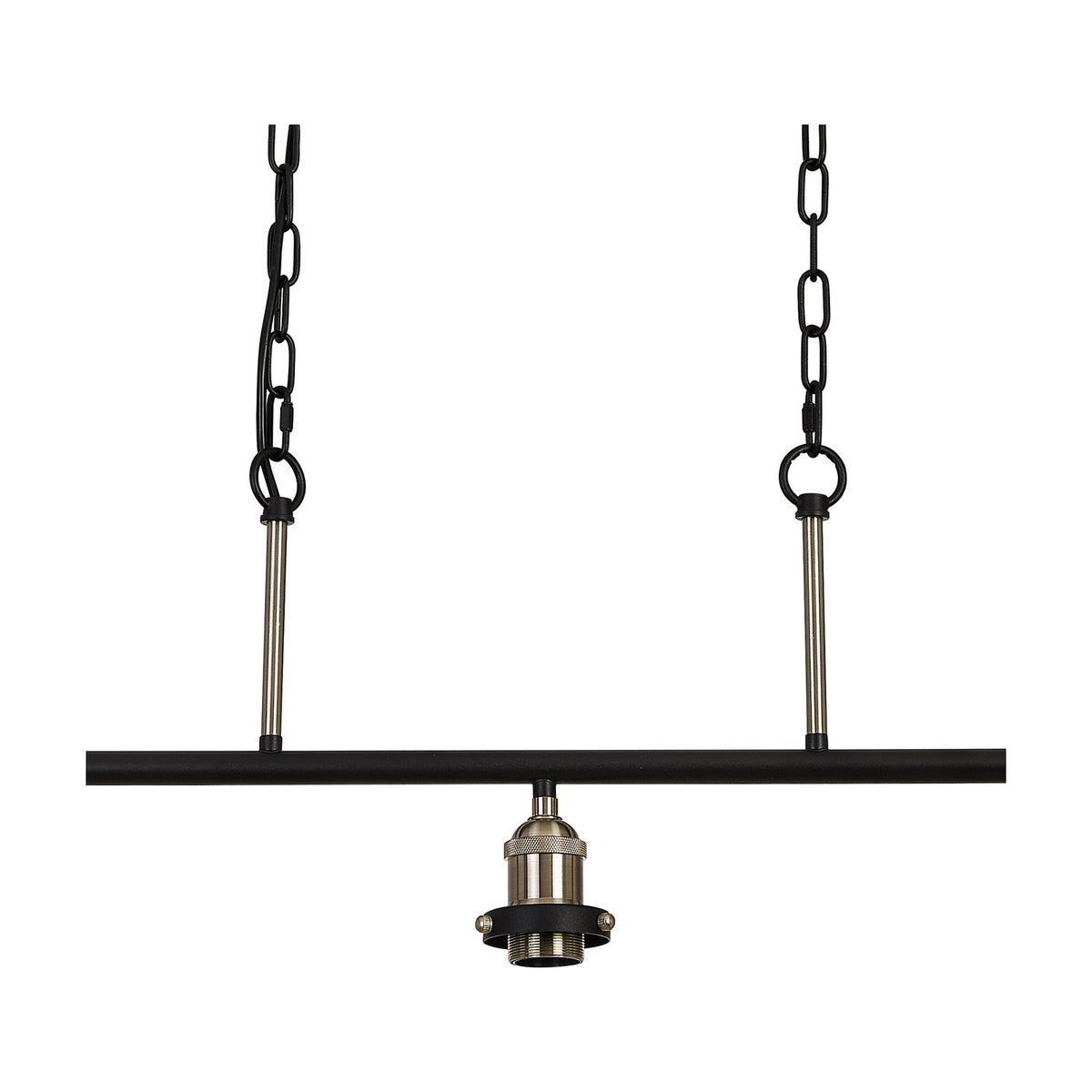 Dreifa E27 Curved Pendant Light 81.2cm Drop - Satin Nickel
