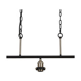 Dreifa E27 Curved Pendant Light 81.2cm Drop - Satin Nickel