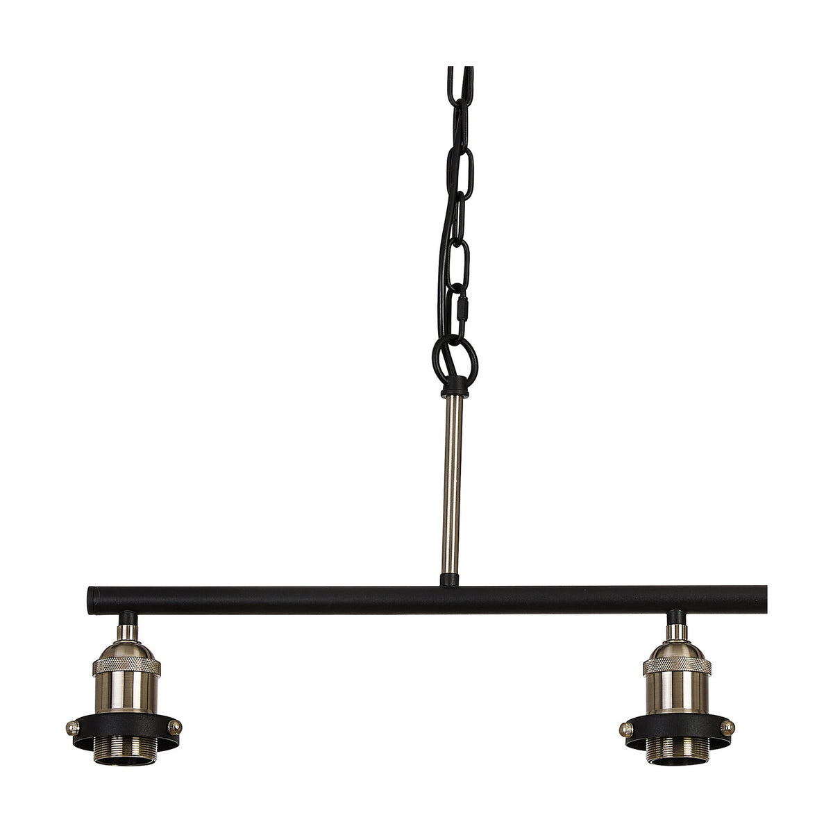 Dreifa E27 Curved Pendant Light 81.2cm Drop - Satin Nickel