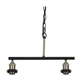 Dreifa E27 Curved Pendant Light 81.2cm Drop - Satin Nickel