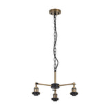 Dreifa E27 Curved Pendant Light 48.3cm - Antique Brass