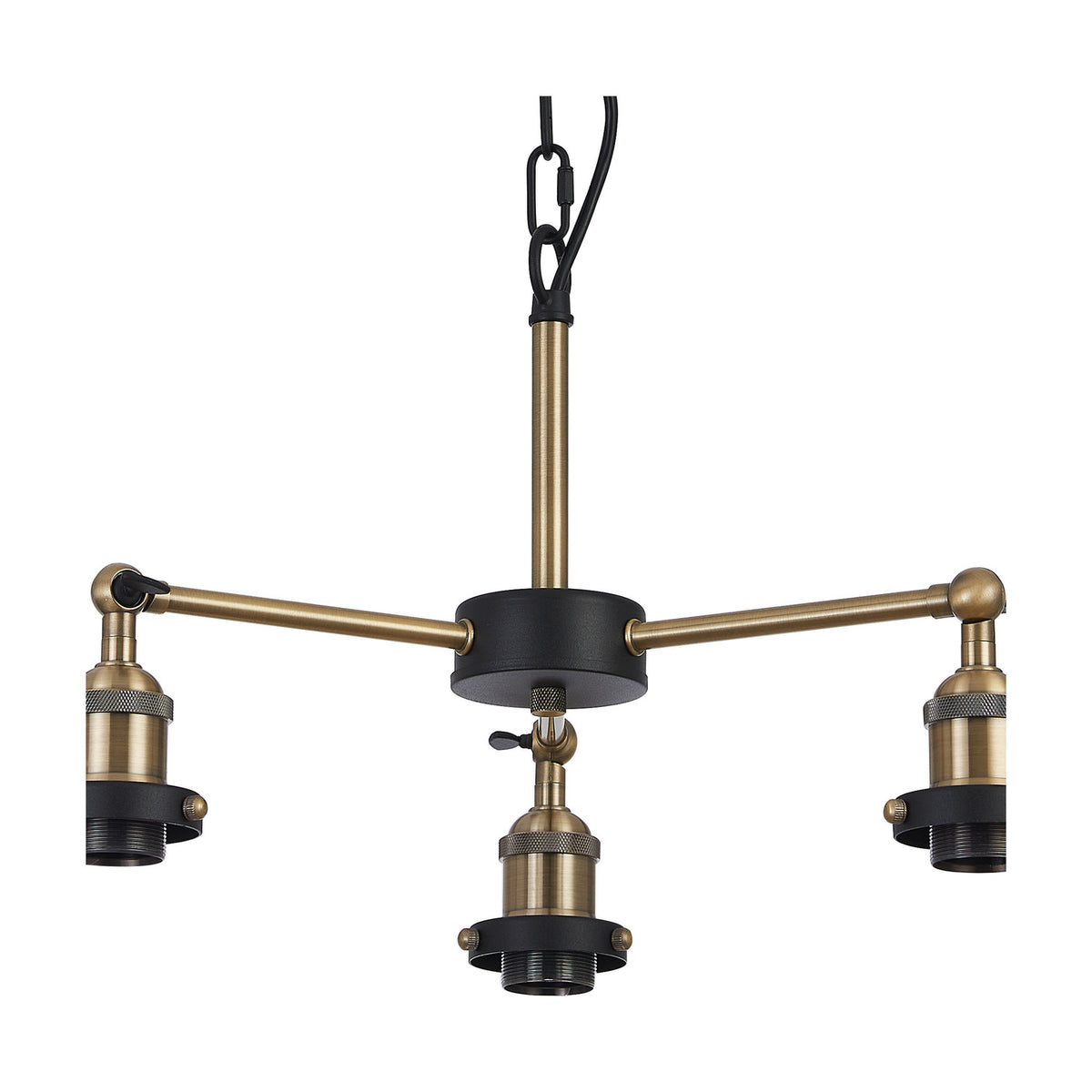 Dreifa E27 Curved Pendant Light 48.3cm - Antique Brass