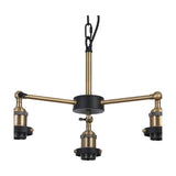 Dreifa E27 Curved Pendant Light 48.3cm - Antique Brass