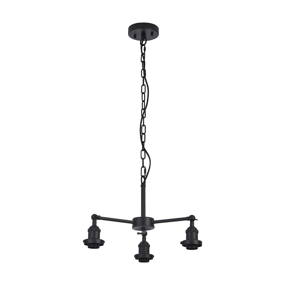 Dreifa E27 Curved Pendant Light 48.3cm - Satin Black