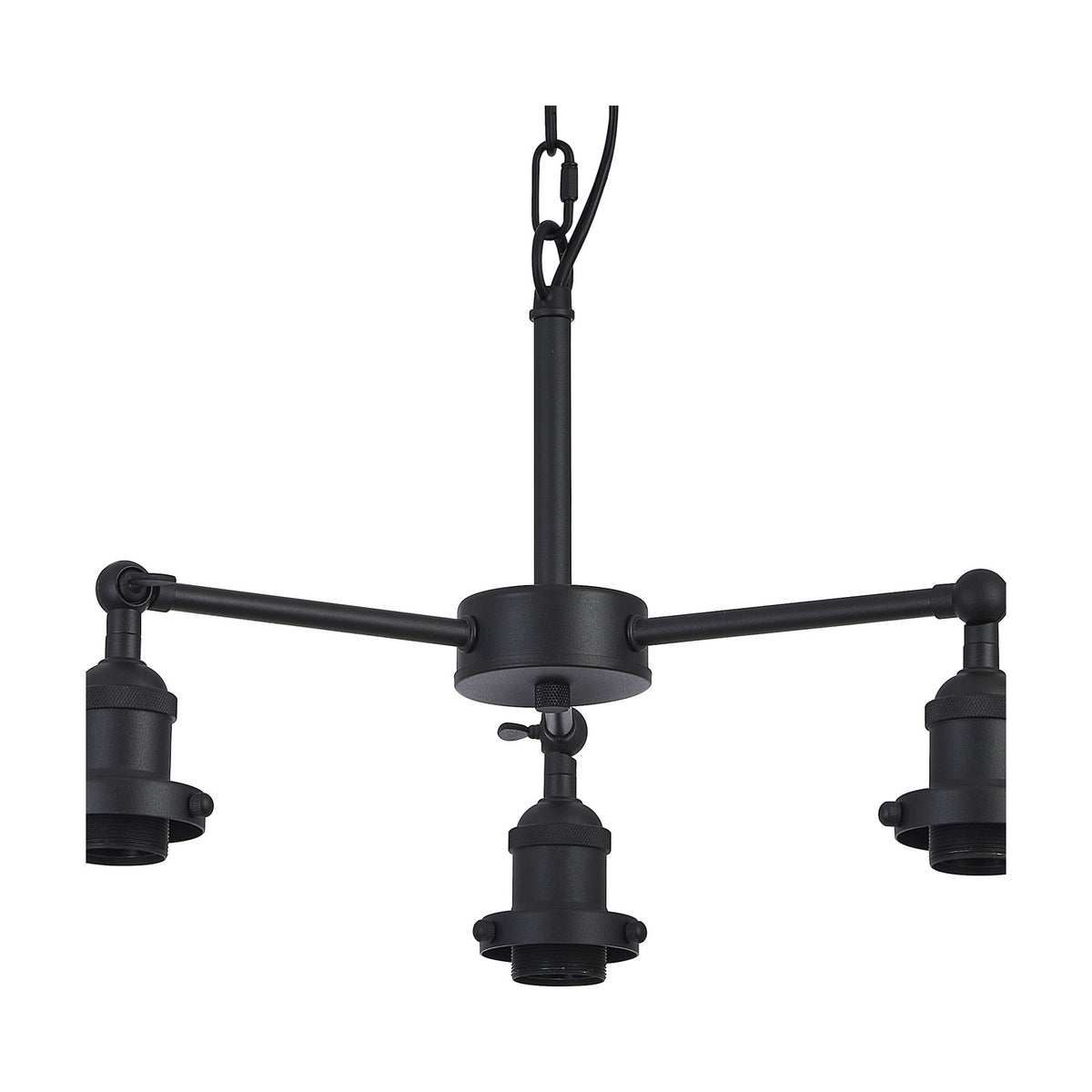 Dreifa E27 Curved Pendant Light 48.3cm - Satin Black