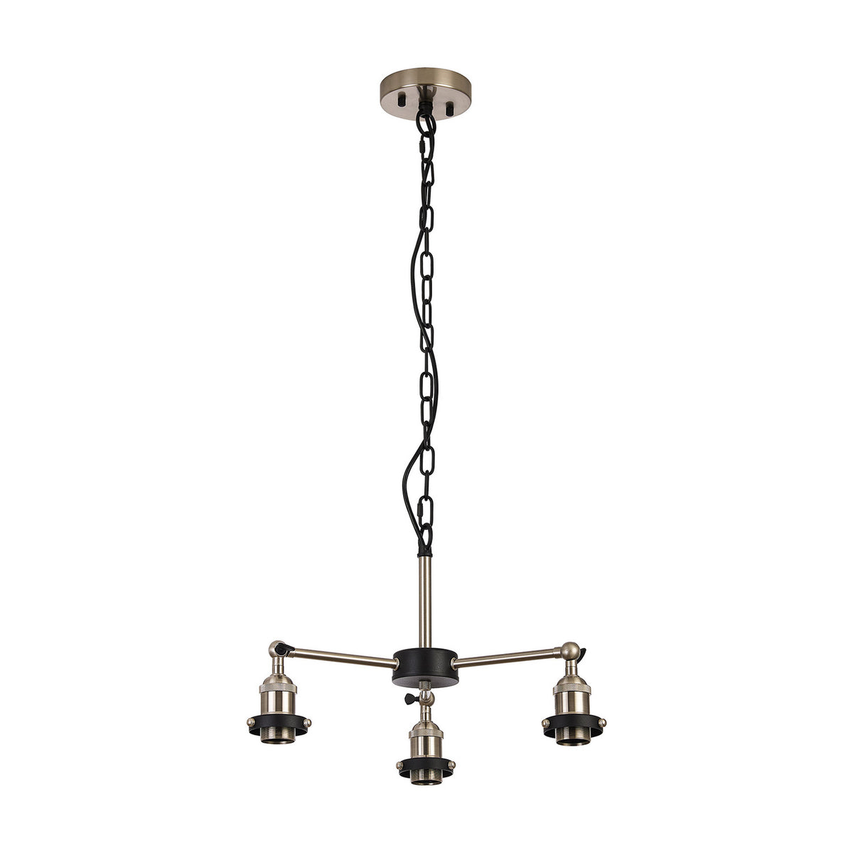 Dreifa E27 Curved Pendant Light 48.3cm - Satin Nickel