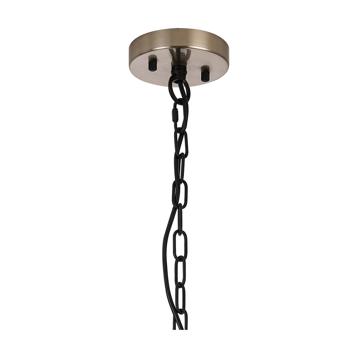 Dreifa E27 Curved Pendant Light 48.3cm - Satin Nickel