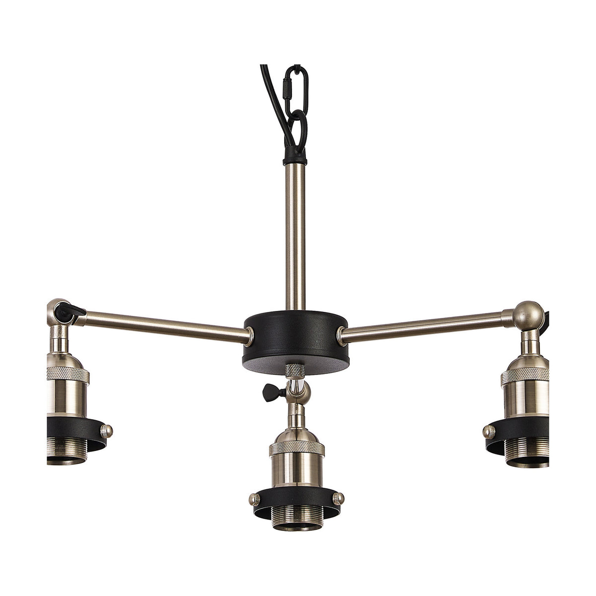 Dreifa E27 Curved Pendant Light 48.3cm - Satin Nickel
