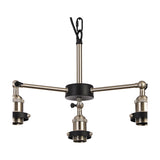 Dreifa E27 Curved Pendant Light 48.3cm - Satin Nickel