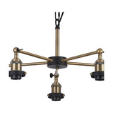 Dreifa E27 Curved Pendant Light 64cm - Antique Brass