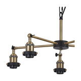 Dreifa E27 Curved Pendant Light 64cm - Antique Brass