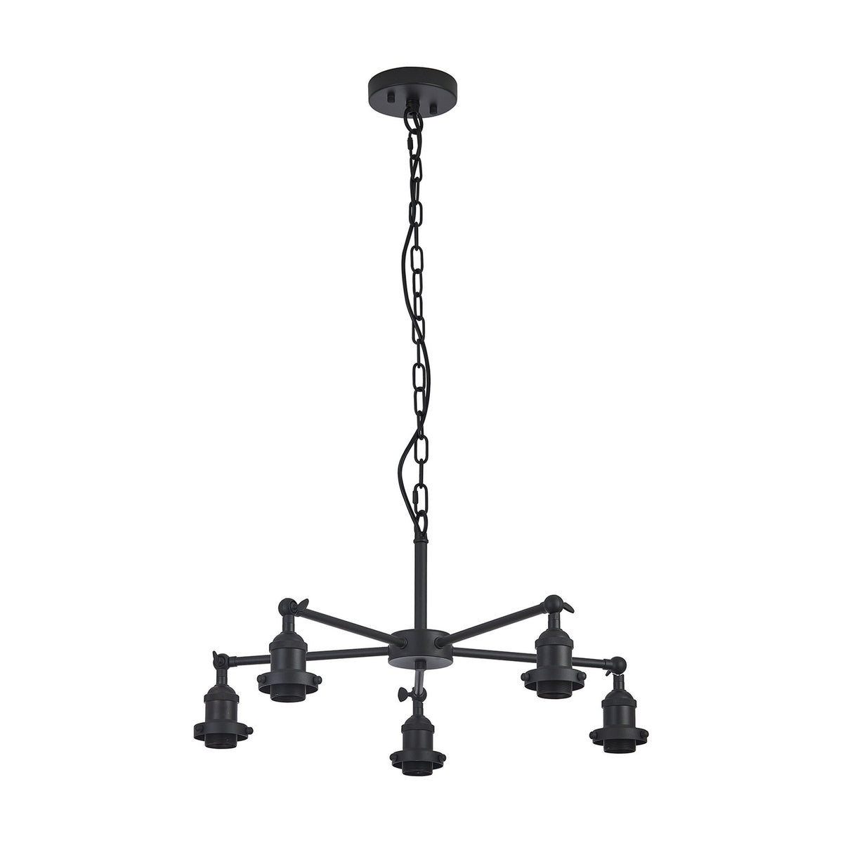 Dreifa E27 Curved Pendant Light 64cm - Satin Black