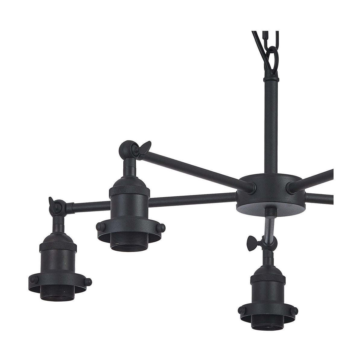 Dreifa E27 Curved Pendant Light 64cm - Satin Black