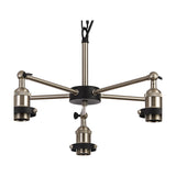 Dreifa E27 Curved Pendant Light 64cm - Satin Nickel
