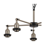 Dreifa E27 Curved Pendant Light 64cm - Satin Nickel