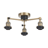 Dreifa E27 Curved Ceiling Light 43.5cm - Antique Brass