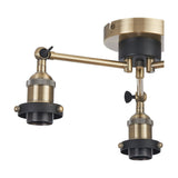 Dreifa E27 Curved Ceiling Light 43.5cm - Antique Brass