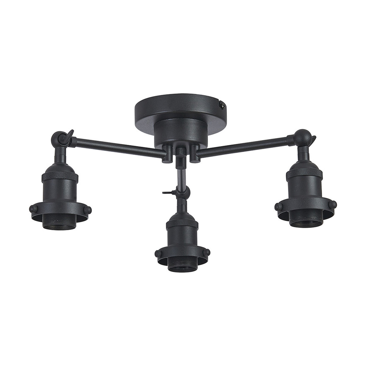 Dreifa E27 Curved Ceiling Light 43.5cm - Satin Black