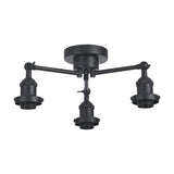 Dreifa E27 Curved Ceiling Light 43.5cm - Satin Black