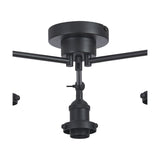 Dreifa E27 Curved Ceiling Light 43.5cm - Satin Black
