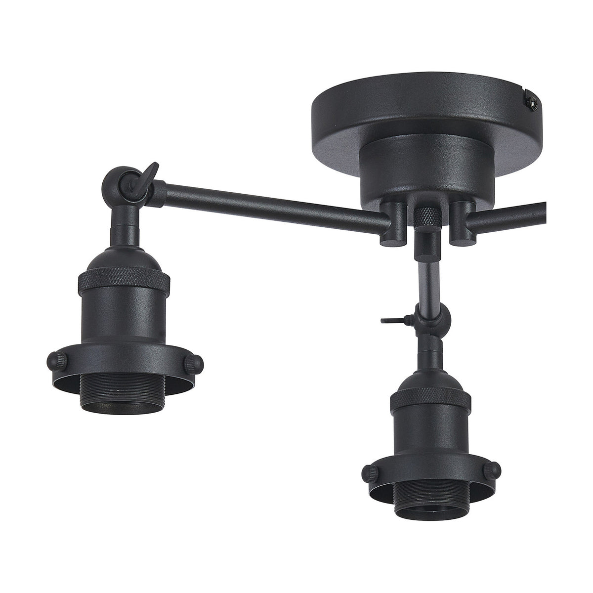 Dreifa E27 Curved Ceiling Light 43.5cm - Satin Black