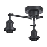 Dreifa E27 Curved Ceiling Light 43.5cm - Satin Black