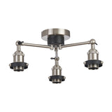 Dreifa E27 Curved Ceiling Light 43.5cm - Satin Nickel