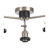 Dreifa E27 Curved Ceiling Light 43.5cm - Satin Nickel