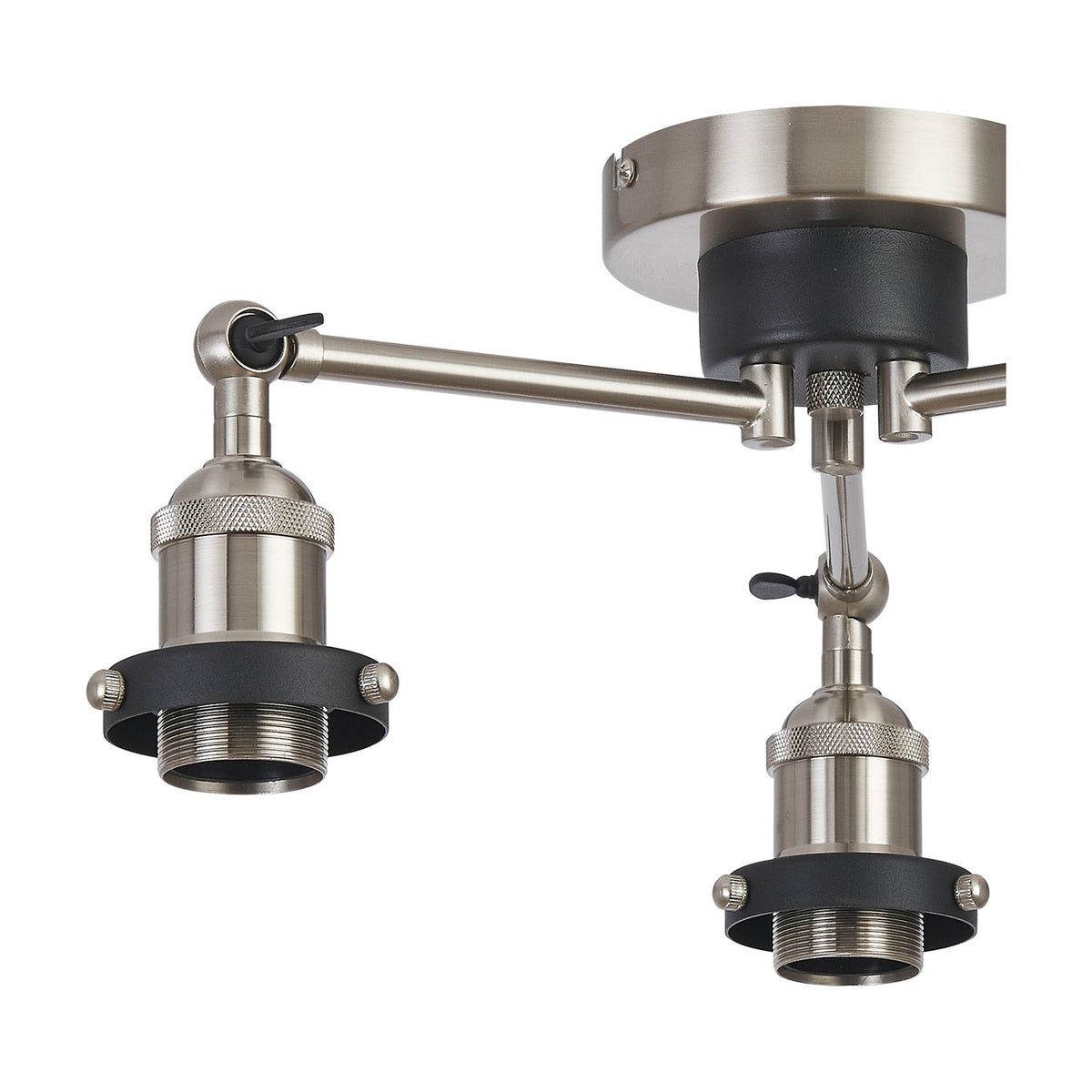 Dreifa E27 Curved Ceiling Light 43.5cm - Satin Nickel