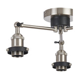 Dreifa E27 Curved Ceiling Light 43.5cm - Satin Nickel