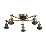 Dreifa E27 Curved Ceiling Light 56.5cm - Antique Brass