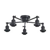 Dreifa E27 Curved Ceiling Light 56.5cm - Satin Black