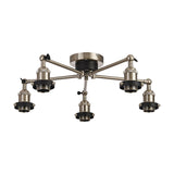 Dreifa E27 Curved Ceiling Light 56.5cm - Satin Nickel