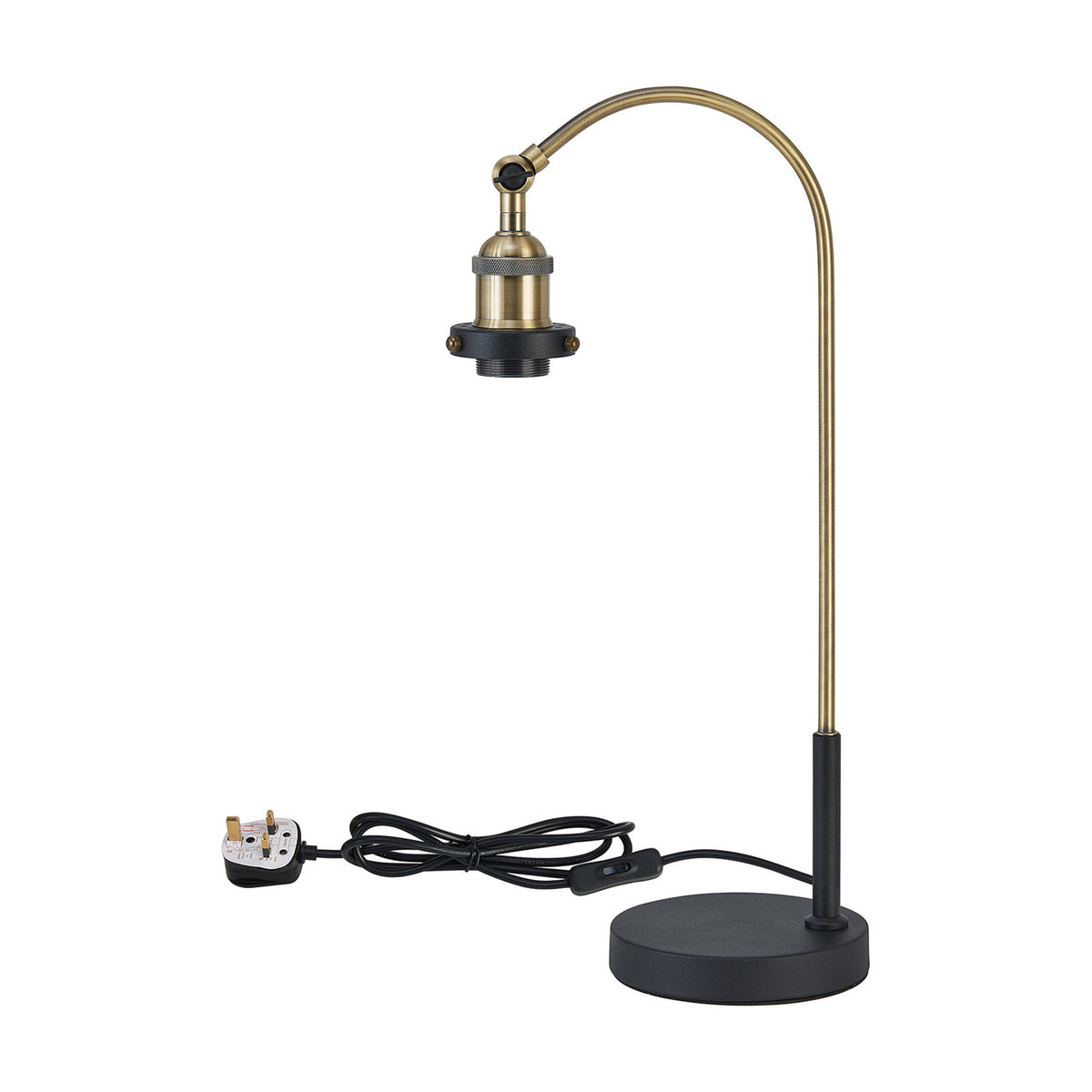 Dreifa E27 Table Lamp 23.5cm Long - Antique Brass