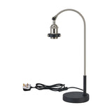 Dreifa E27 Table Lamp 23.5cm Long - Satin Nickel