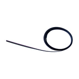 Cavo 4 core 0.5mm copper cable for RGB LED strips, shown coiled with a straight length extending out, black PVC jacket with coloured core stripes, on a plain white background.
