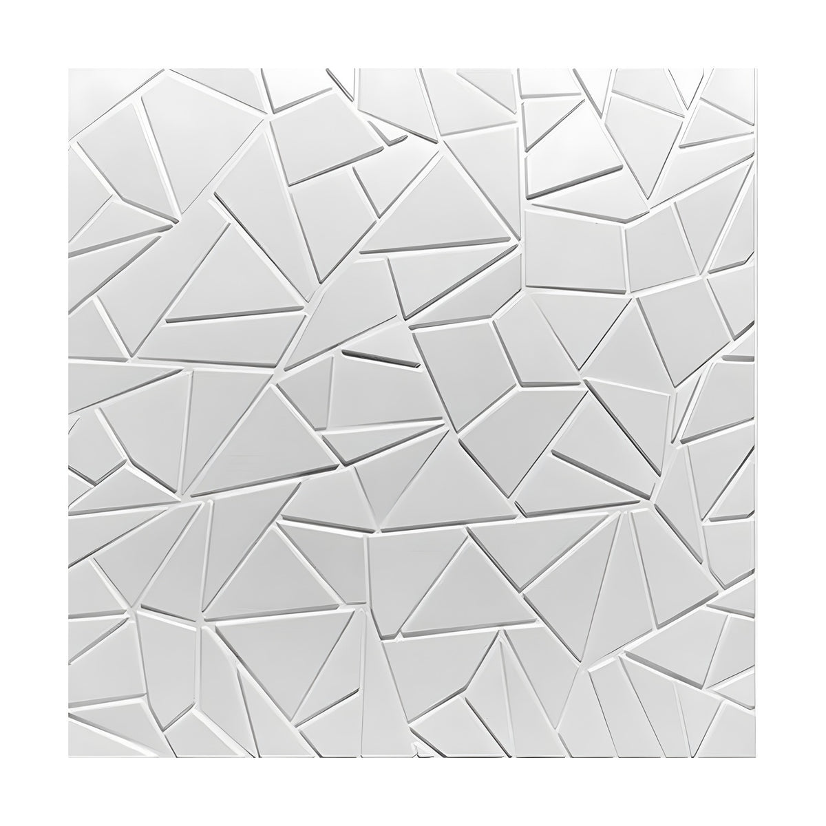 Angular Shards 3D PVC Wall Panels 50 x 50cm - White