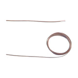 Cavo Figure 8 Copper Cable, a slim clear flat two-core flex, 0.5mm, shown loosely coiled and laid straight on a plain white background for LED strip wiring.