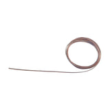 Coiled length of clear figure 8 flex cable with two 0.5mm copper conductors in a flat joined sheath, shown on a plain white background.