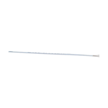 Cavo Cable 1m, slim white flex with two figure-of-eight conductors, exposed copper ends, shown straight on a plain white background.