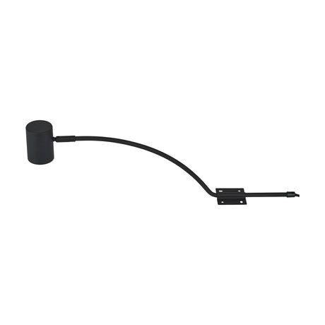 Lex Type B Cable 57cm in black, a slim iron connecting flex with a cylindrical end fitting and mounting plate, shown on a plain white background.