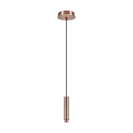 Wick Single G9 Pendant Light 11cm Dia 5m Drop - Antique Copper