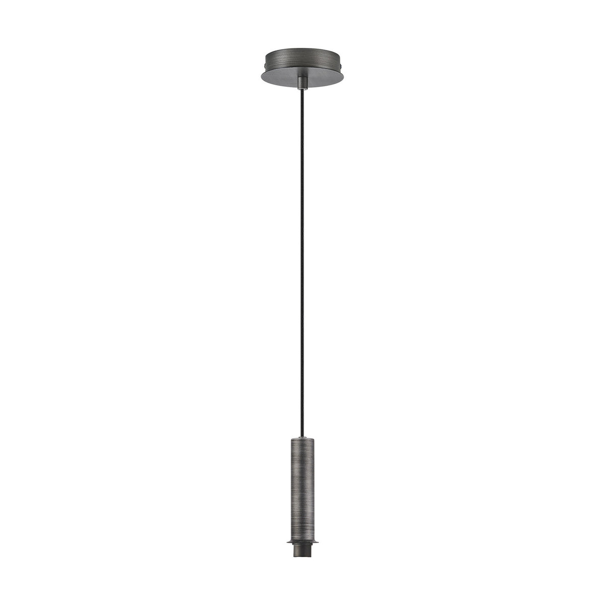 Wick Single G9 Pendant Light 11cm Dia 5m Drop - Aged Pewter