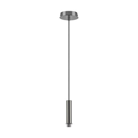 Wick Single G9 Pendant Light 11cm Dia 5m Drop - Black Chrome