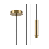 Wick Single G9 Pendant Light 11cm Dia 5m Drop - Brass Gold