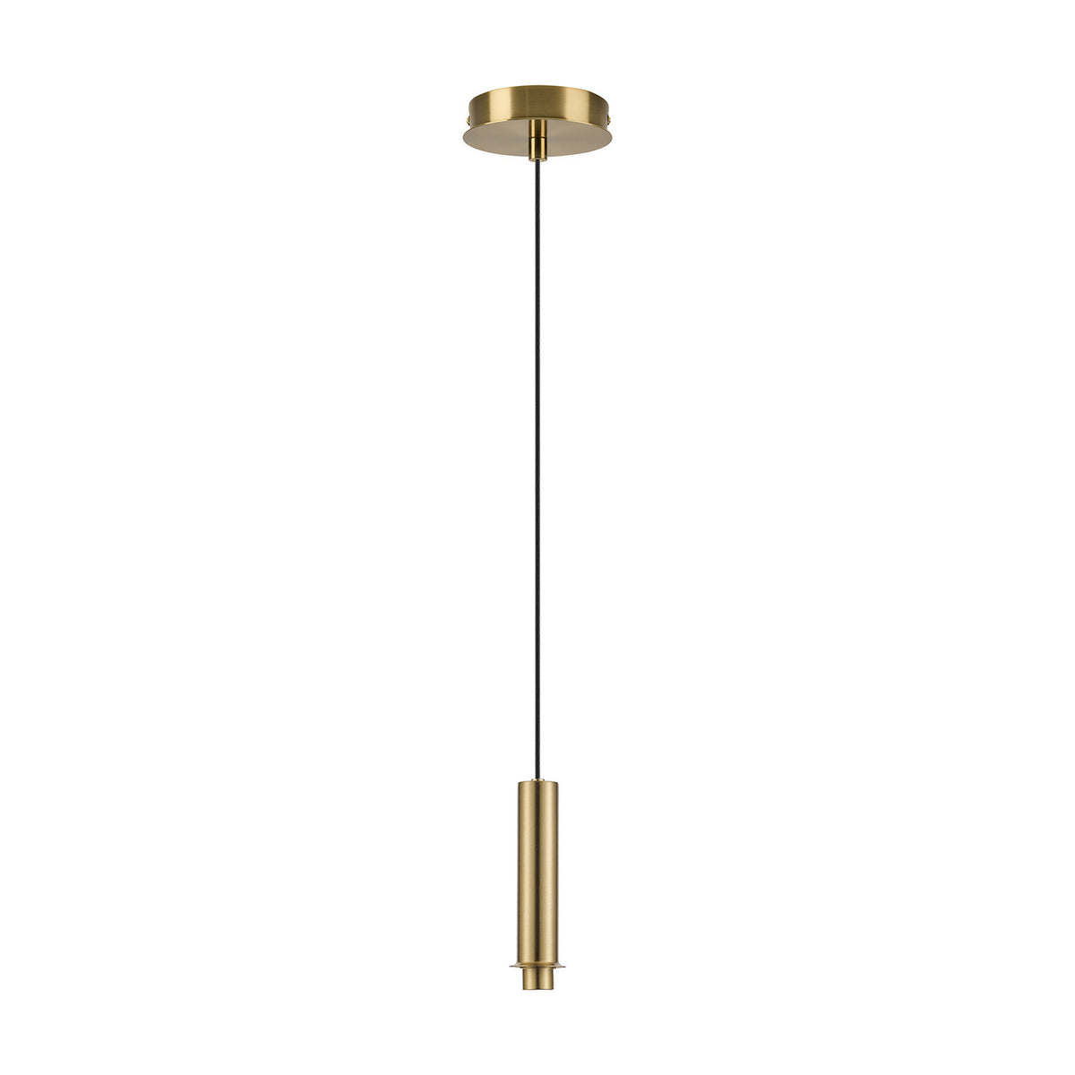 Wick Single G9 Pendant Light 11cm Dia 5m Drop - Brass Gold