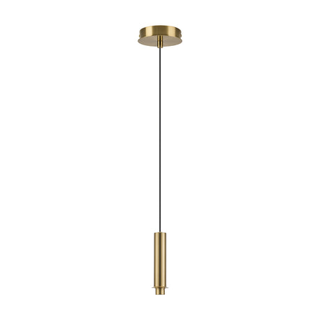 Wick Single G9 Pendant Light 11cm Dia 5m Drop - Brass Gold