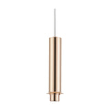 Wick Single G9 Pendant Light in French gold, a slim cylindrical iron fitting with flared base ring and white cable, shown against a plain white background.